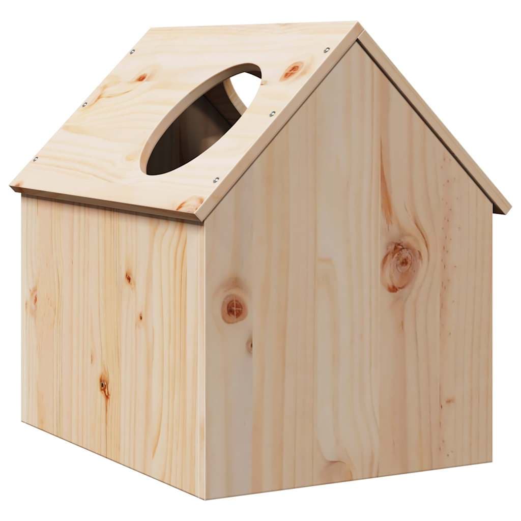 Cuccia per Gatti 41x50x50 cm in Legno Massello di Pino — foto 3 di 5