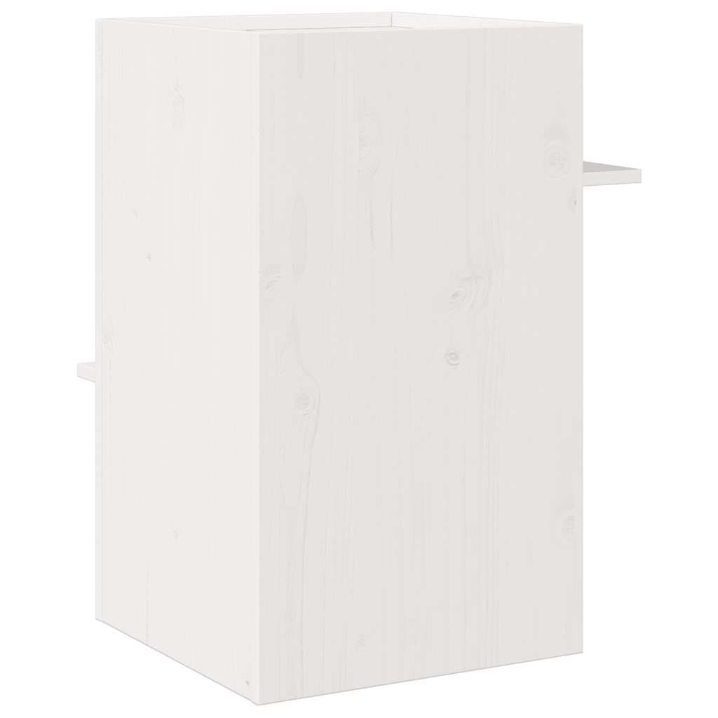 Cuccia per Gatti Bianca 43x43x60 cm in Legno Massello di Pino — miniatura 3 di 5