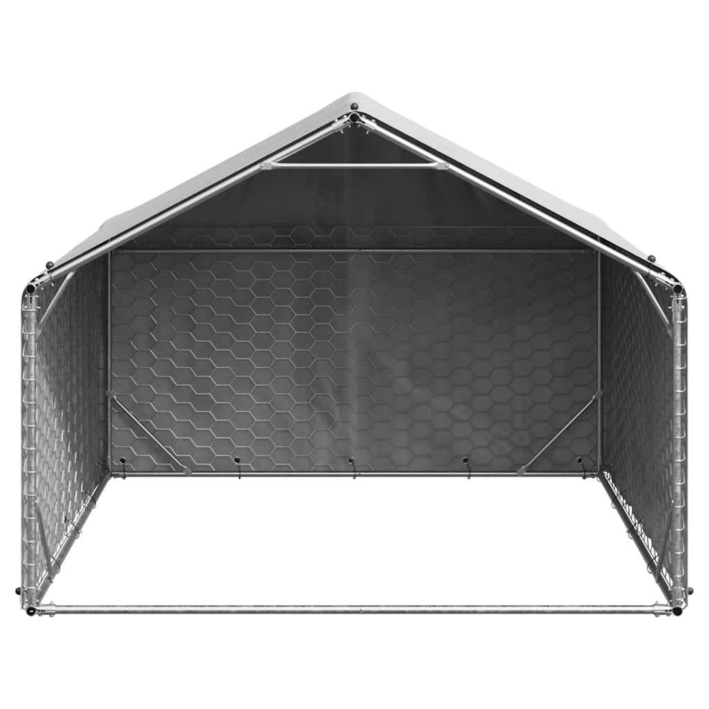 Cuccia per cani da esterno con copertura 2x2x1,5 m in acciaio zincato — miniatura 2 di 5