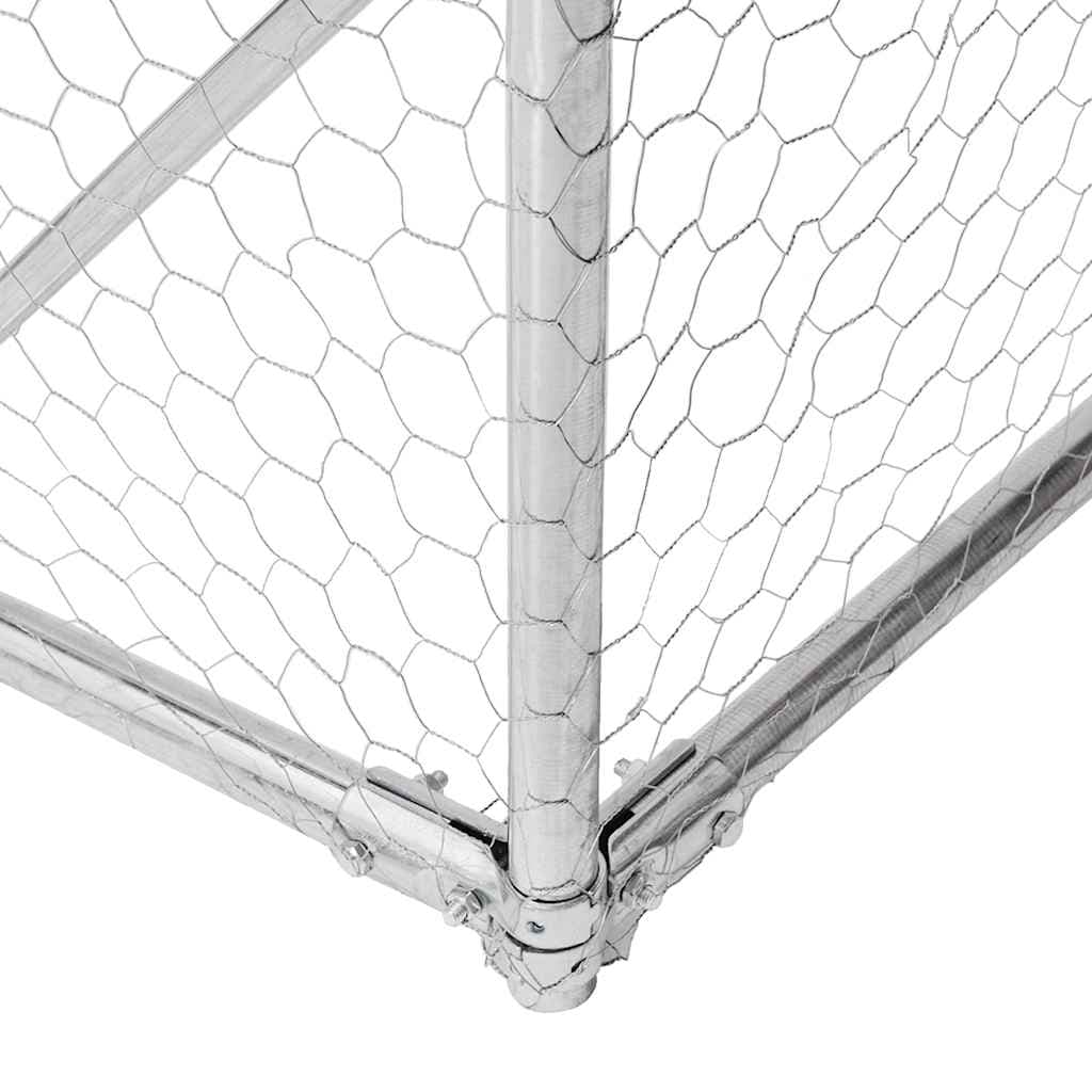 Cuccia per cani da esterno con porta 2x1x1 m in acciaio zincato — miniatura 4 di 6