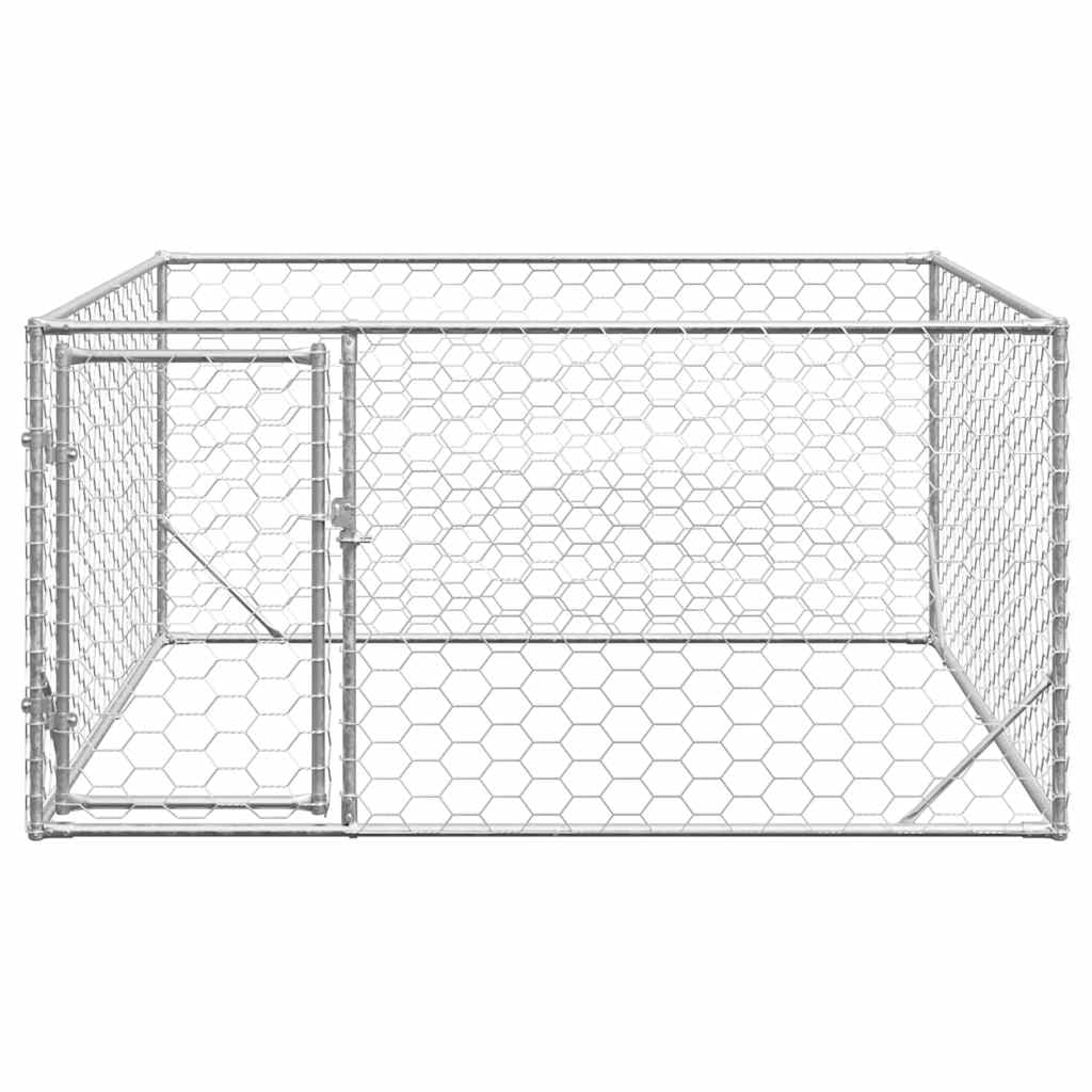 Cuccia per cani da esterno con porta 2x2x1 m in acciaio zincato — miniatura 2 di 6
