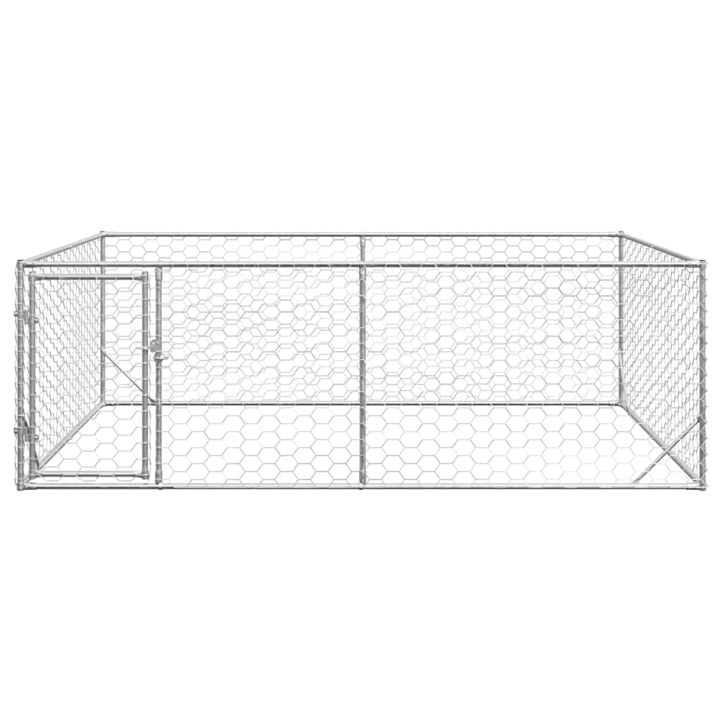 Cuccia per cani da esterno con porta 3x2x1 m in acciaio zincato — miniatura 2 di 6