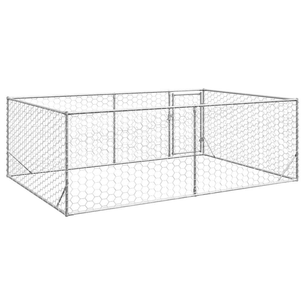 Cuccia per cani da esterno con porta 3x2x1 m in acciaio zincato — miniatura 3 di 6