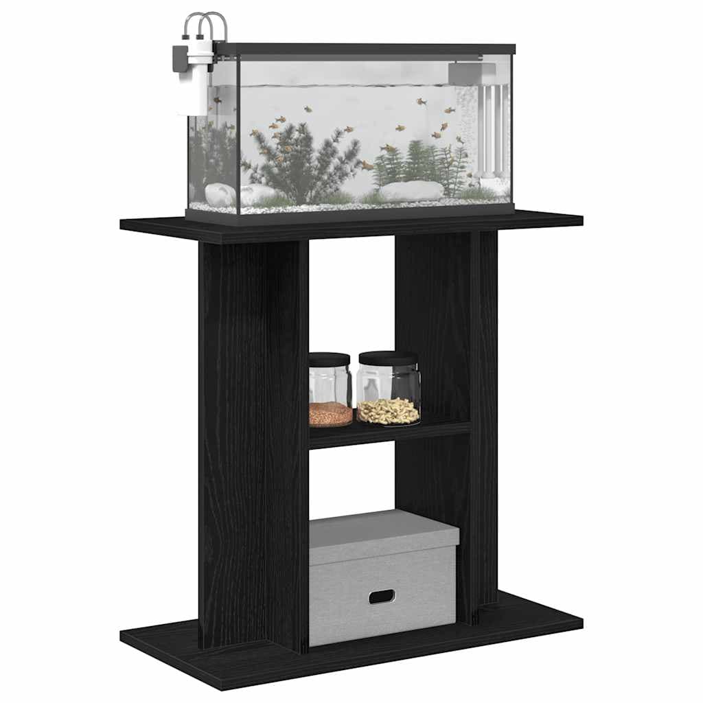 Supporto per acquario in rovere nero 60x30x60 cm — miniatura 7 di 10
