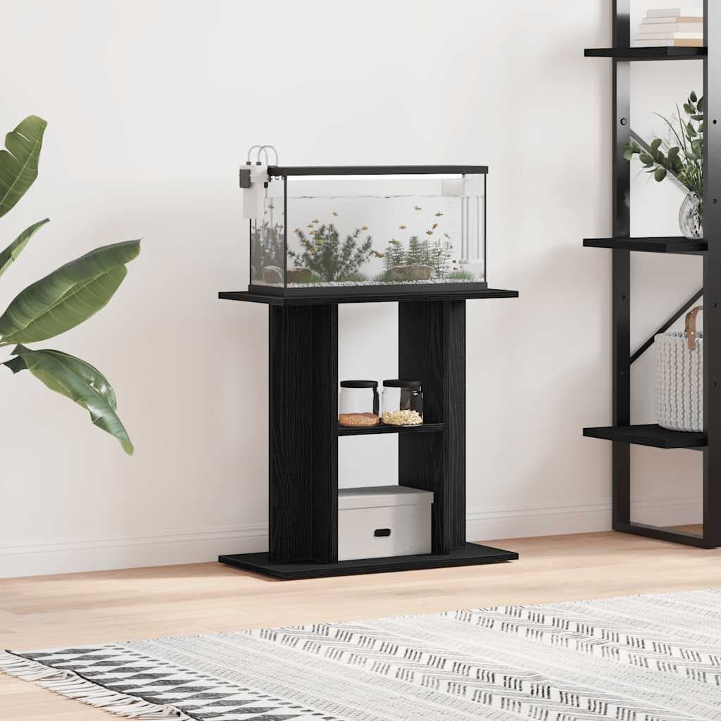 Supporto per acquario in rovere nero 60x30x60 cm — miniatura 1 di 10
