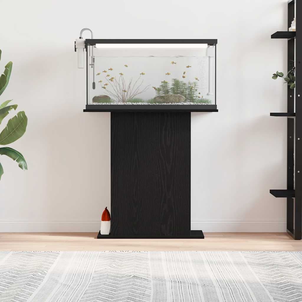Supporto per acquario in rovere nero 75x36x72,5 cm — miniatura 3 di 10