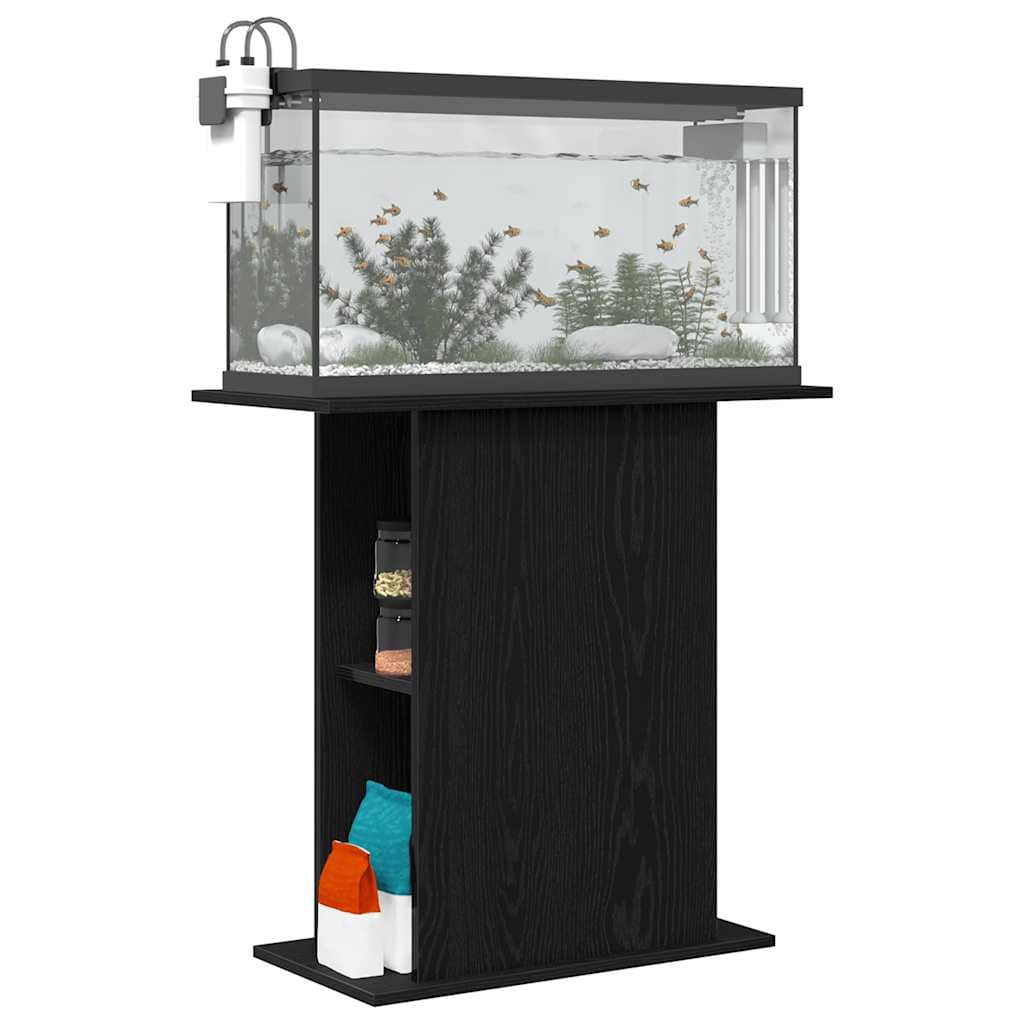 Supporto per acquario in rovere nero 75x36x72,5 cm — miniatura 7 di 10