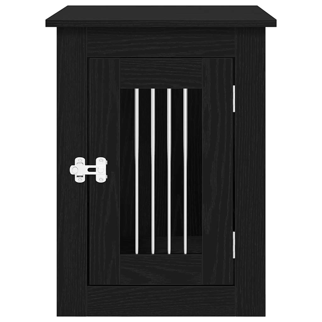 Trasportino per Cani Rovere Nero 45x62x59 cm in Legno Aggregato — miniatura 5 di 12