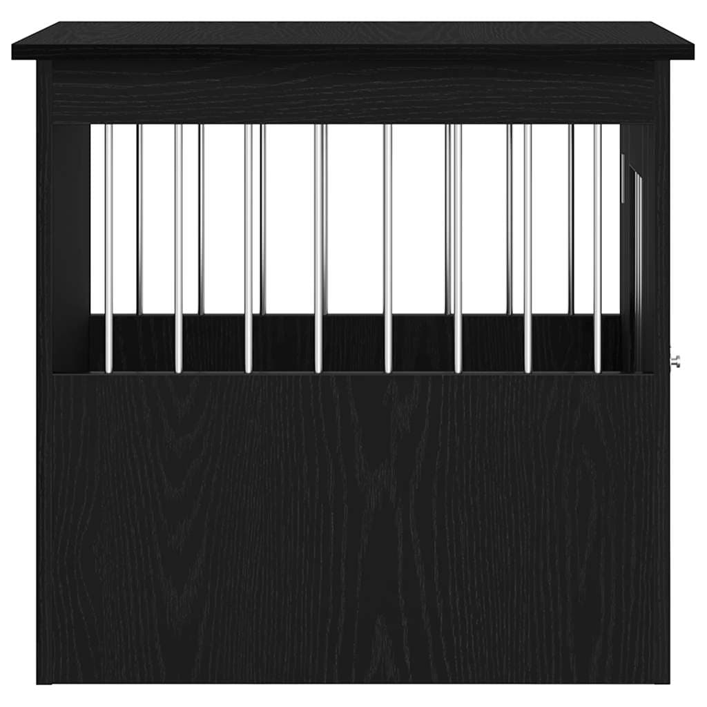 Trasportino per Cani Rovere Nero 45x62x59 cm in Legno Aggregato — miniatura 6 di 12