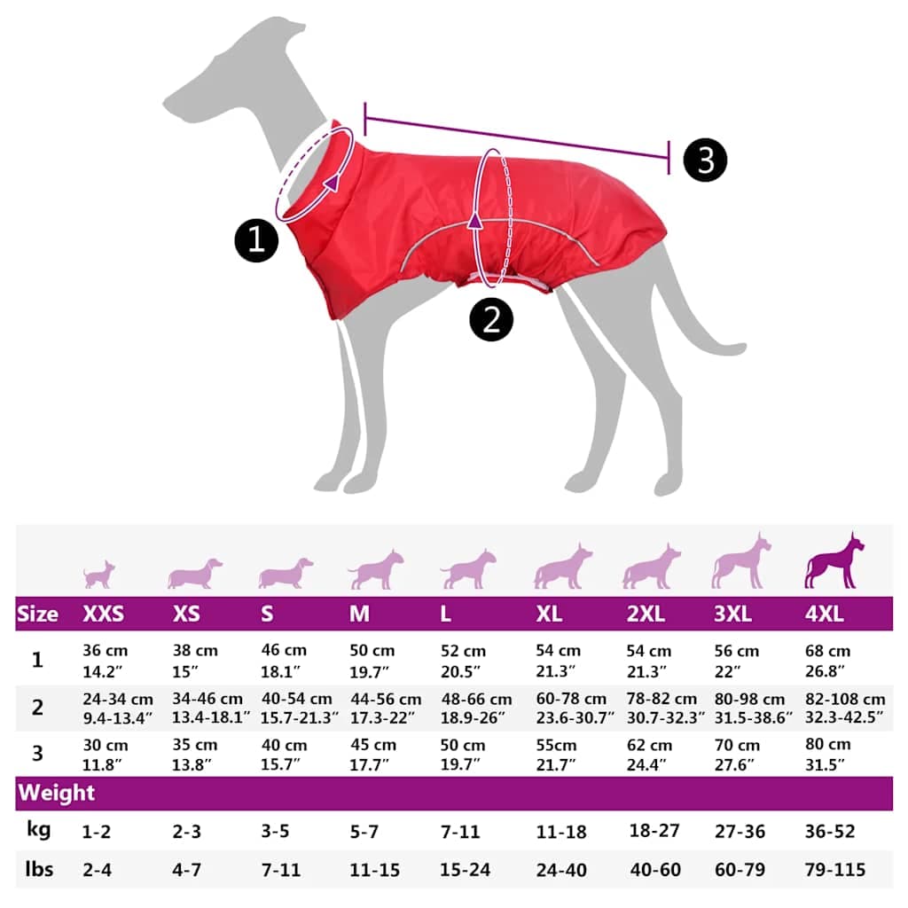 Impermeabile per Cani con Strisce Riflettenti Poliestere 4XL — miniatura 12 di 12