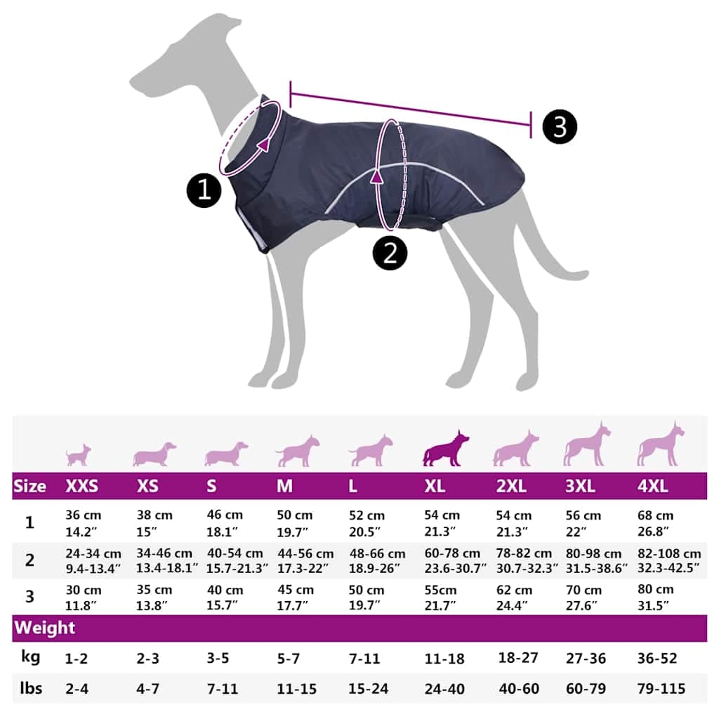 Impermeabile per Cani con Strisce Riflettenti Poliestere XL — miniatura 12 di 12