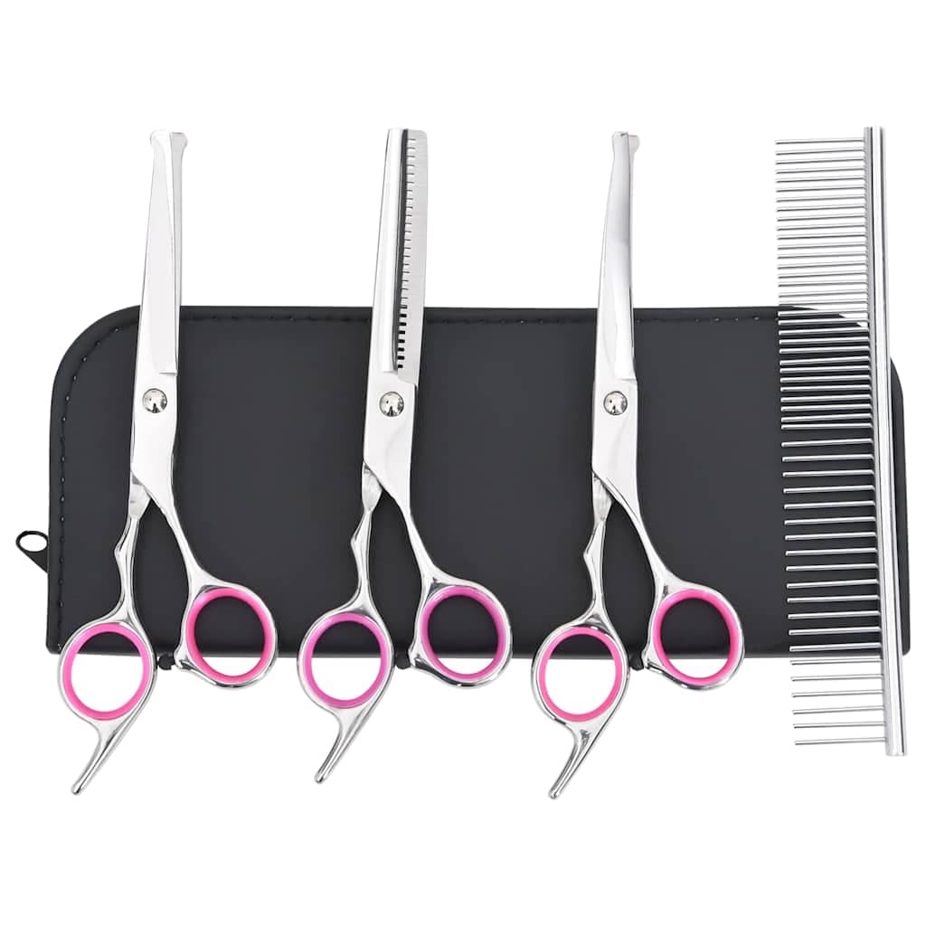 Set Forbici da Toelettatura Cani 4 pz in Acciaio Inossidabile — miniatura 2 di 6