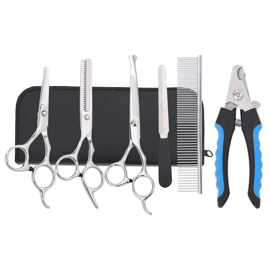 Set Forbici da Toelettatura Cani 6 pz in Acciaio Inossidabile — miniatura 2 di 6