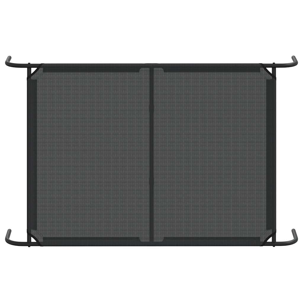 Cuccia per Cani Rialzata Nera 130x80x20 cm Textilene e Acciaio — miniatura 5 di 8