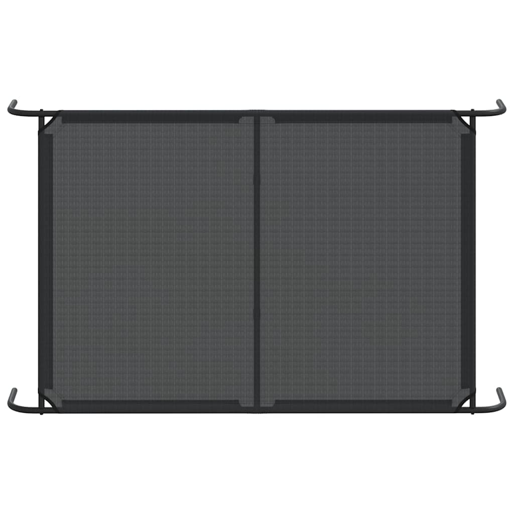 Cuccia per Cani Rialzata Nera 150x90x20 cm Textilene e Acciaio — foto 5 di 8