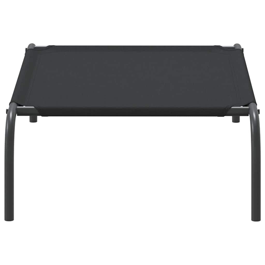 Cuccia per Cani Rialzata Nera 90x50x20 cm Tela Oxford e Acciaio — miniatura 4 di 8