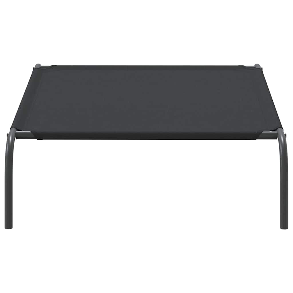 Cuccia per Cani Rialzata Nera 110x65x20cm Tela Oxford e Acciaio — miniatura 4 di 8
