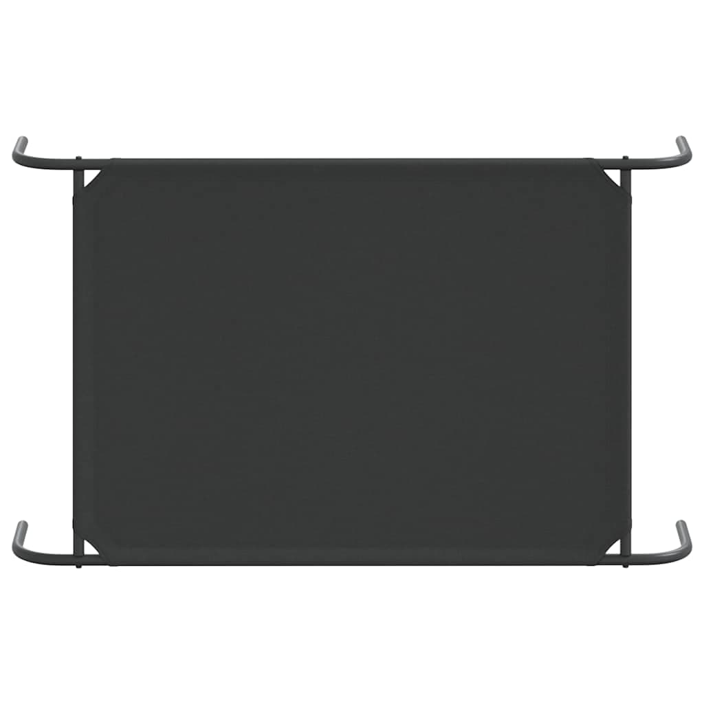 Cuccia per Cani Rialzata Nera 110x65x20cm Tela Oxford e Acciaio — miniatura 5 di 8