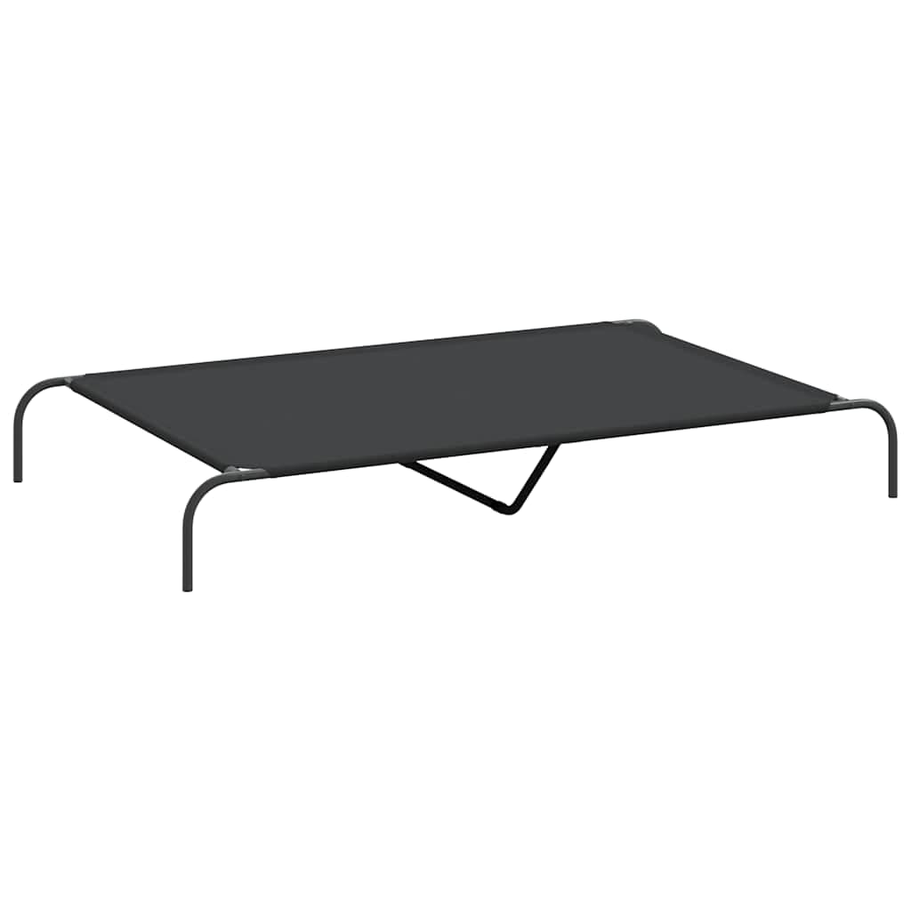 Cuccia per Cani Rialzata Nera 150x90x20cm Tela Oxford e Acciaio — miniatura 2 di 8