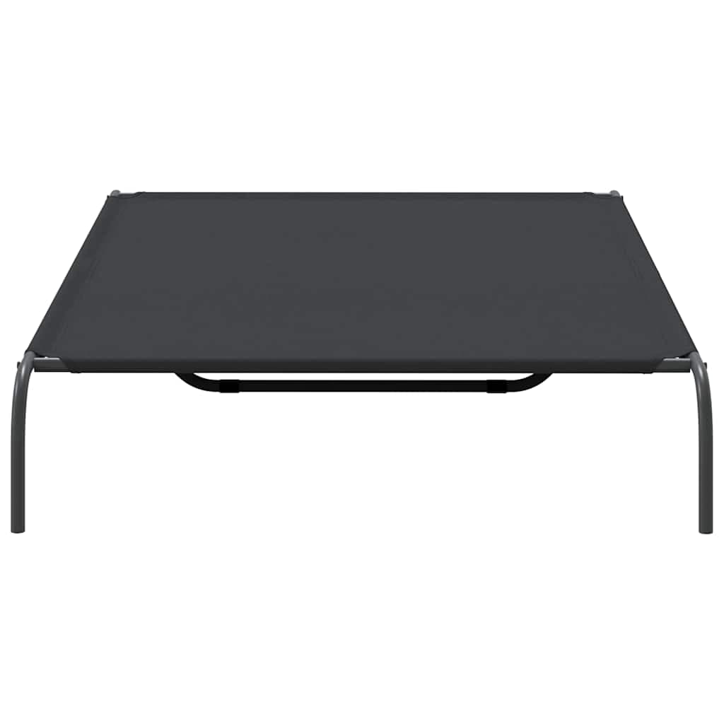 Cuccia per Cani Rialzata Nera 150x90x20cm Tela Oxford e Acciaio — miniatura 4 di 8
