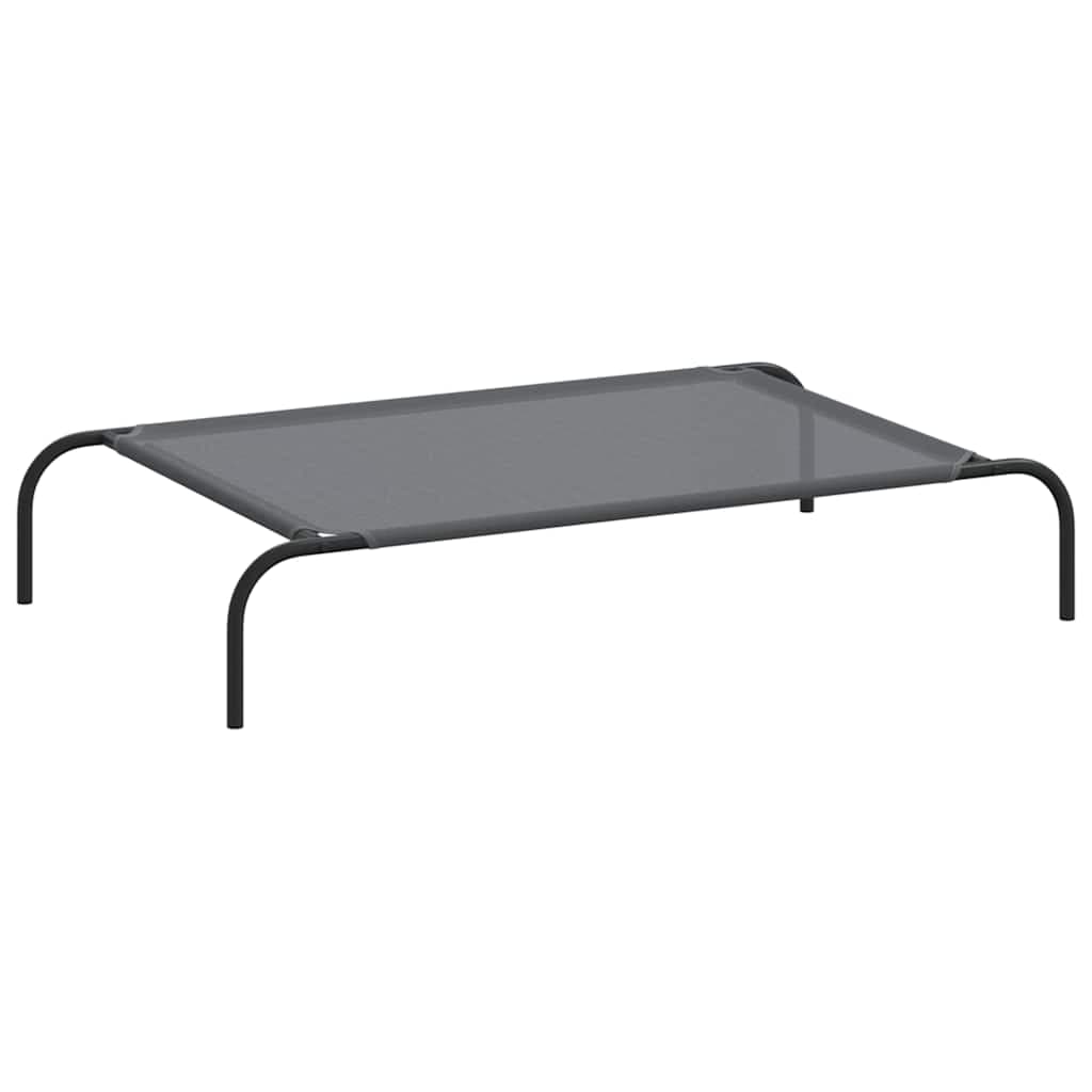 Cuccia per Cani Rialzata Grigia 110x65x20cm Textilene e Acciaio — miniatura 2 di 8