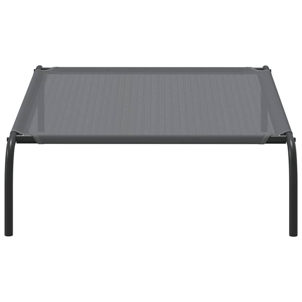 Cuccia per Cani Rialzata Grigia 110x65x20cm Textilene e Acciaio — miniatura 4 di 8