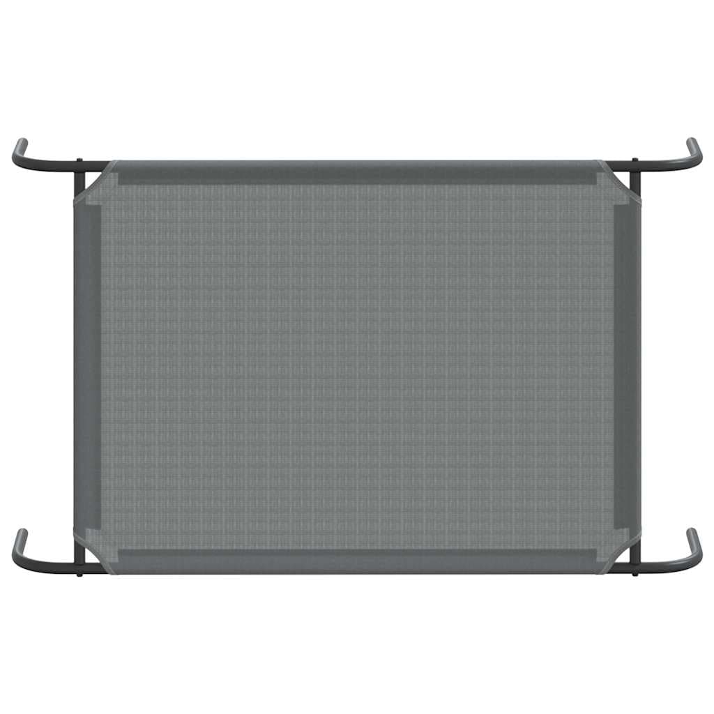 Cuccia per Cani Rialzata Grigia 110x65x20cm Textilene e Acciaio — miniatura 5 di 8