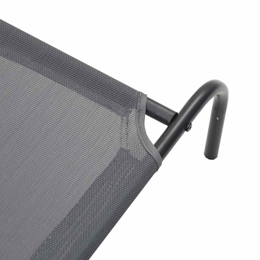 Cuccia per Cani Rialzata Grigia 110x65x20cm Textilene e Acciaio — miniatura 6 di 8
