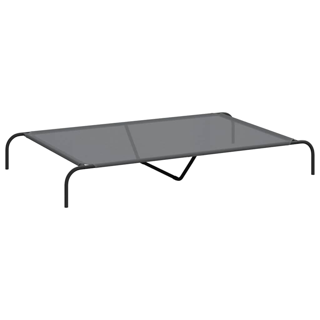 Cuccia per Cani Rialzata Grigia 150x90x20cm Textilene e Acciaio — miniatura 2 di 8