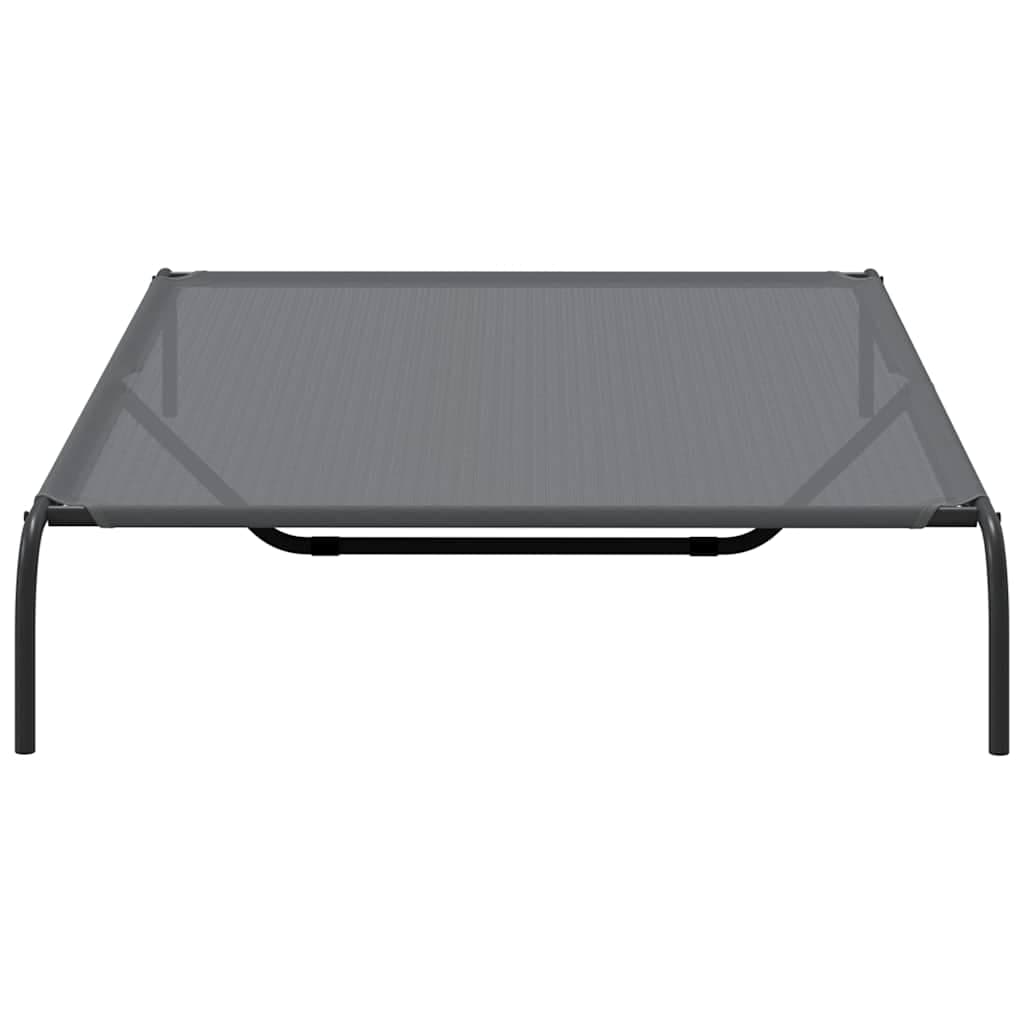 Cuccia per Cani Rialzata Grigia 150x90x20cm Textilene e Acciaio — miniatura 4 di 8