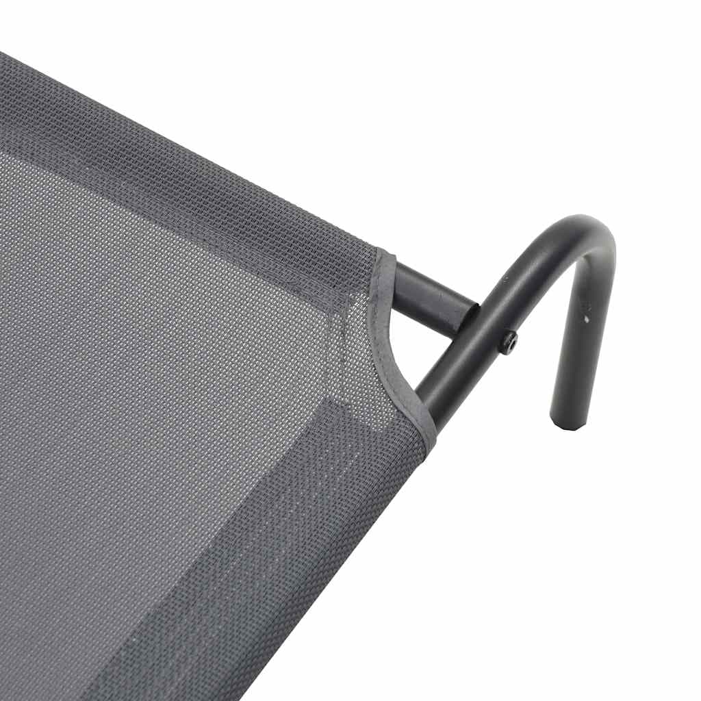 Cuccia per Cani Rialzata Grigia 150x90x20cm Textilene e Acciaio — miniatura 6 di 8