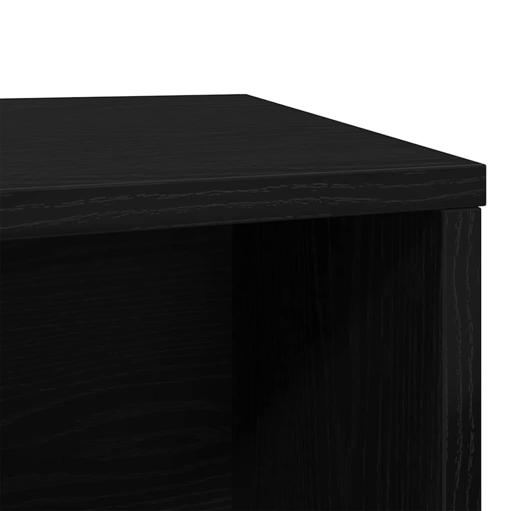 Lettiera per gatti in rovere nero 60x40x40 cm in legno ingegnerizzato — miniatura 9 di 12