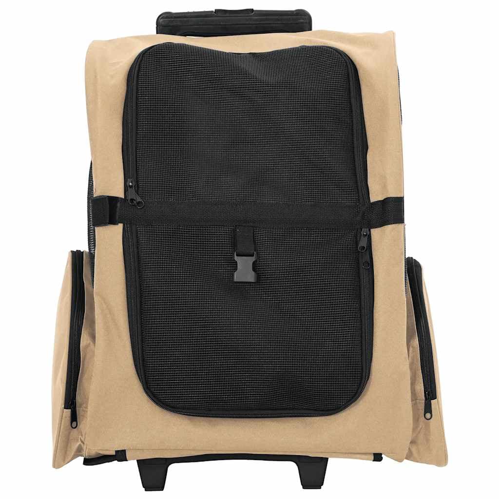 Carrello per Animali 3 in 1 Design Sabbia 48x32x(57-106) cm Tessuto Oxford — foto 2 di 10