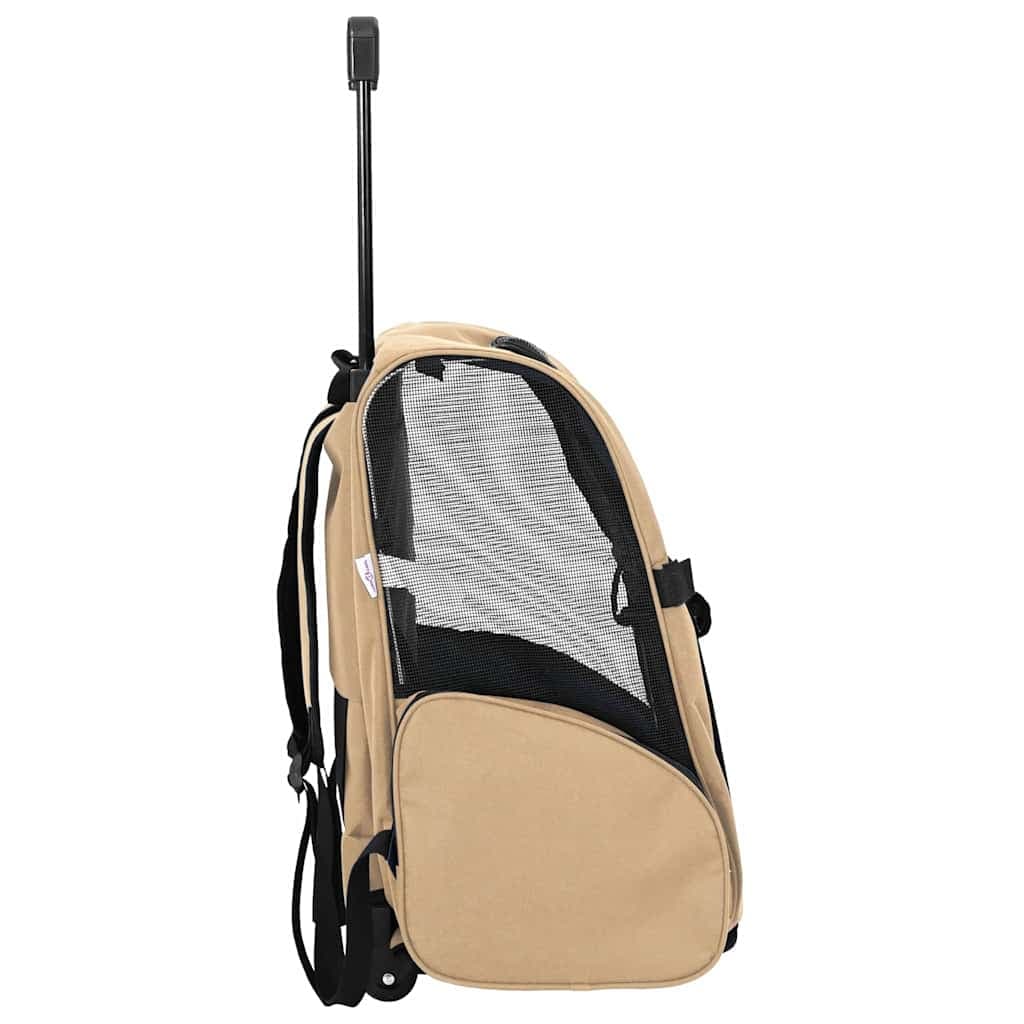 Carrello per Animali 3 in 1 Design Sabbia 48x32x(57-106) cm Tessuto Oxford — foto 3 di 10