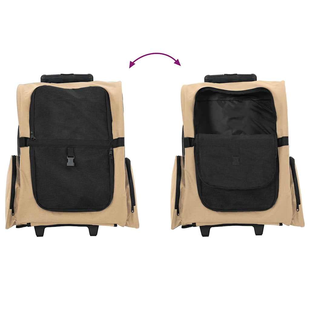 Carrello per Animali 3 in 1 Design Sabbia 48x32x(57-106) cm Tessuto Oxford — foto 6 di 10