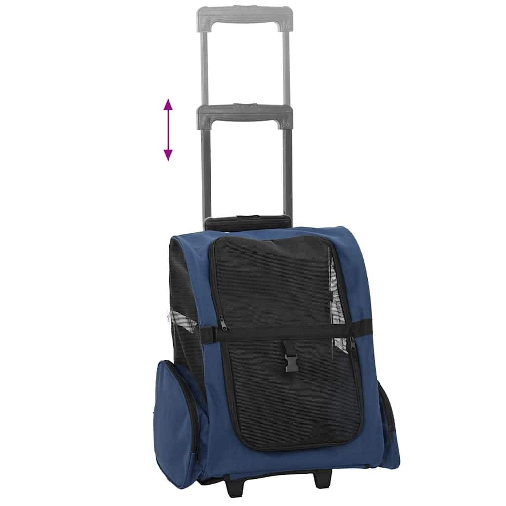 Carrello per animali domestici 3 in 1 Design Blu 48x32x(57-106) cm Tessuto Oxford — foto 5 di 10