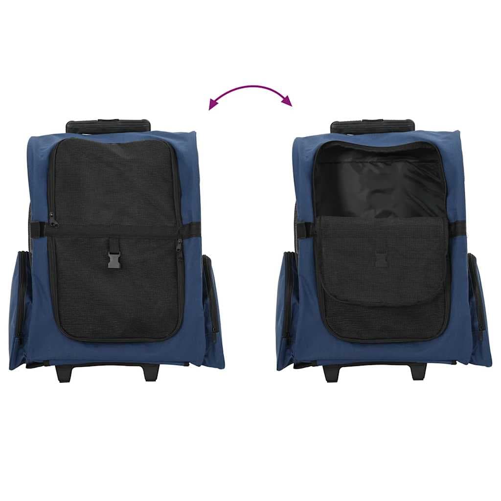 Carrello per animali domestici 3 in 1 Design Blu 48x32x(57-106) cm Tessuto Oxford — foto 6 di 10