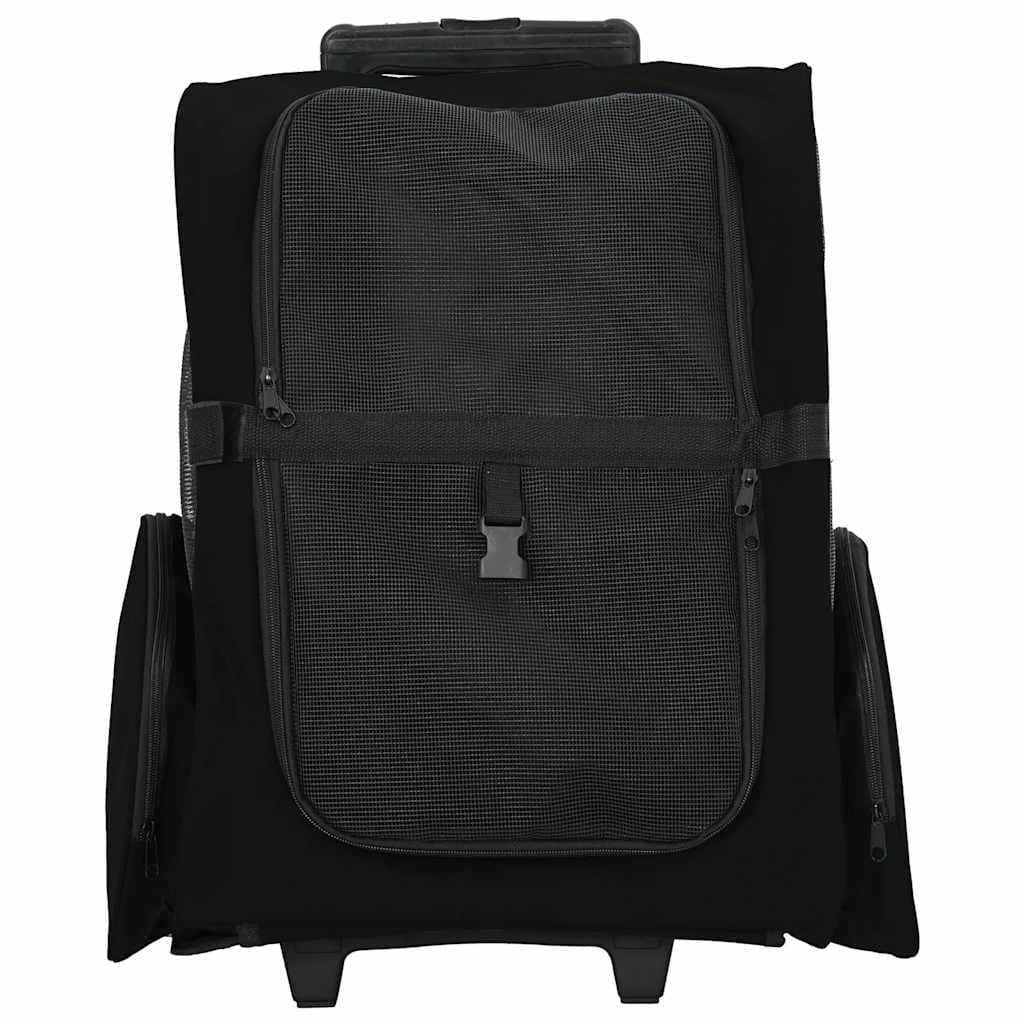 Carrello per Animali 3 in 1 Design Nero 48x32x(57-106) cm Tessuto Oxford — foto 2 di 10