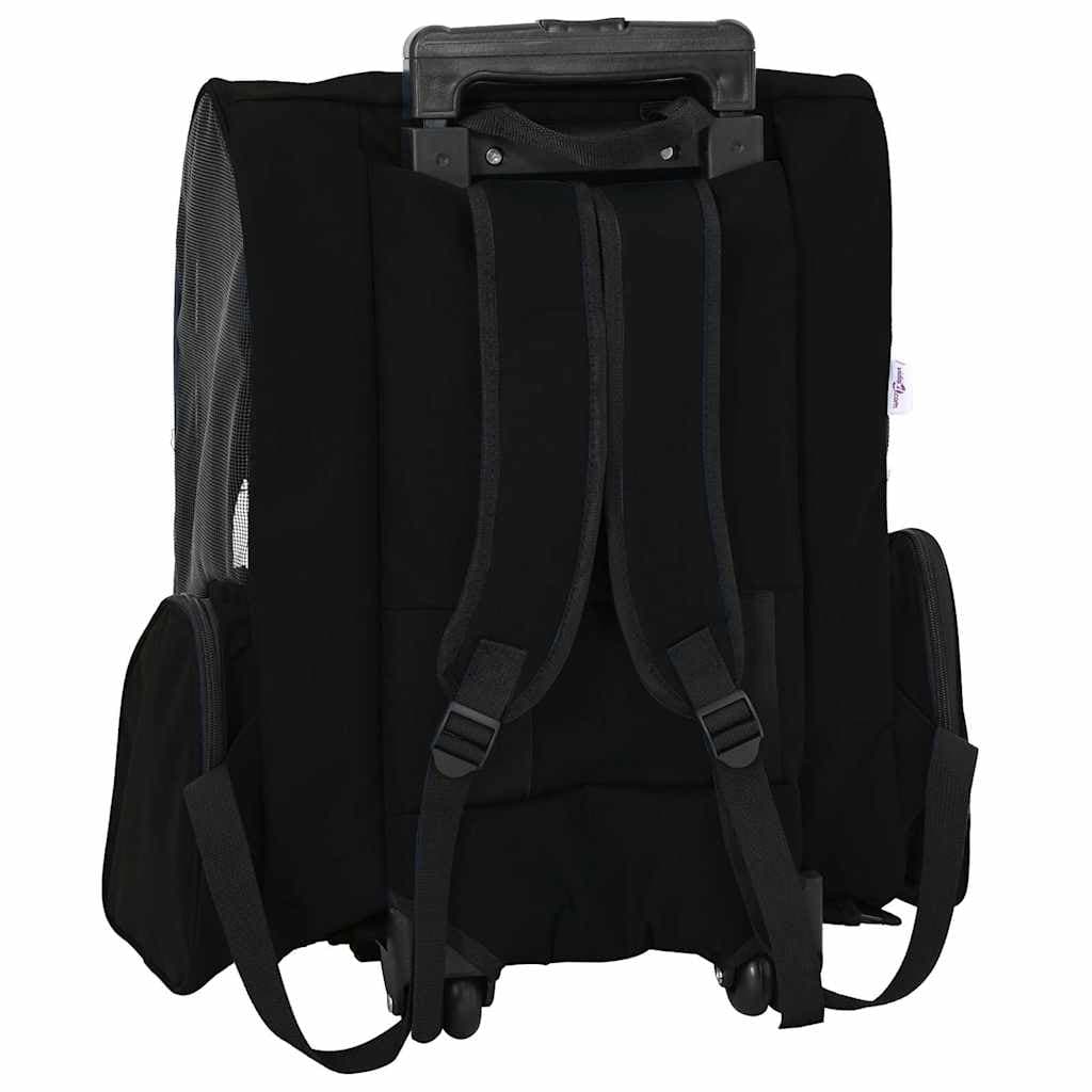 Carrello per Animali 3 in 1 Design Nero 48x32x(57-106) cm Tessuto Oxford — foto 4 di 10