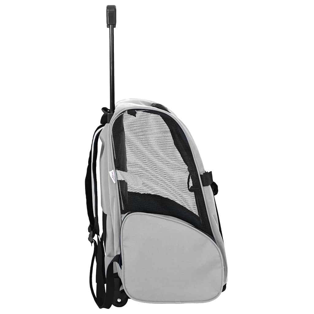 Carrello per animali domestici 3 in 1 design grigio 48x32x(57-106) cm tessuto Oxford — miniatura 3 di 10