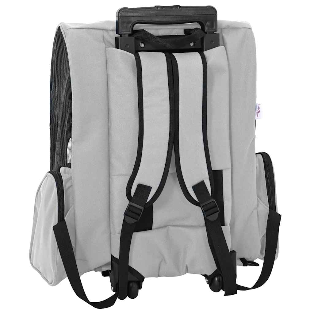 Carrello per animali domestici 3 in 1 design grigio 48x32x(57-106) cm tessuto Oxford — miniatura 4 di 10
