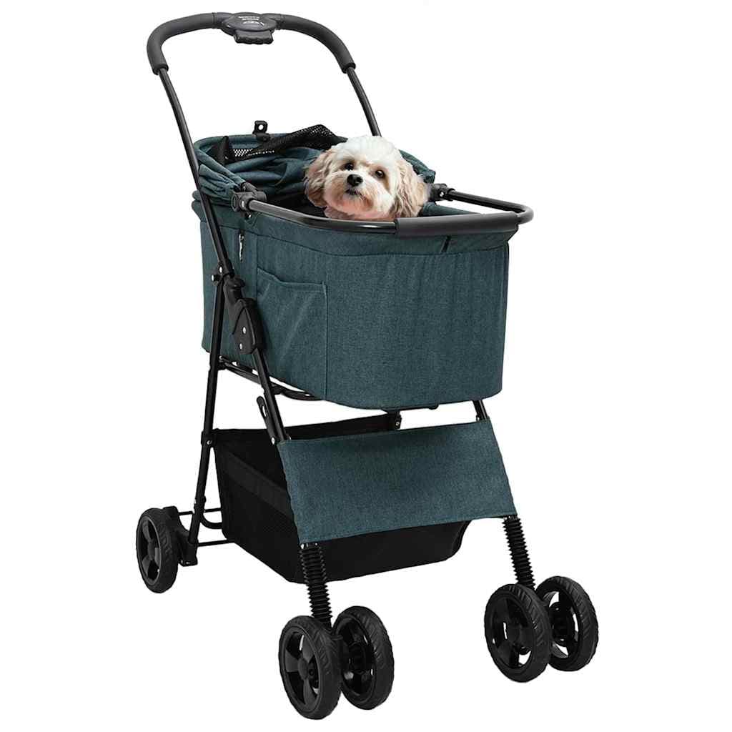 Passeggino pieghevole per animali Verde 81 x 47 x 99 cm — miniatura 2 di 13