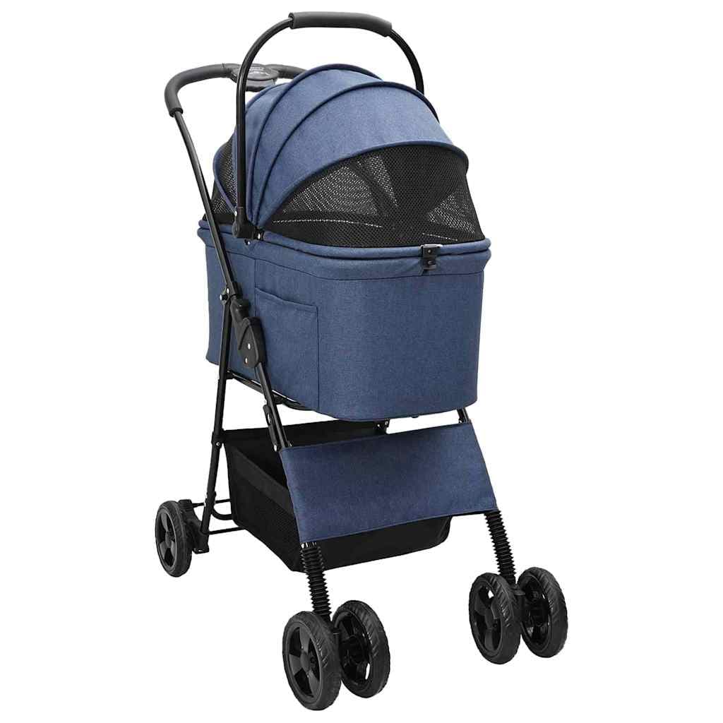 Passeggino pieghevole per animali Blu 81 x 47 x 99 cm — miniatura 3 di 13