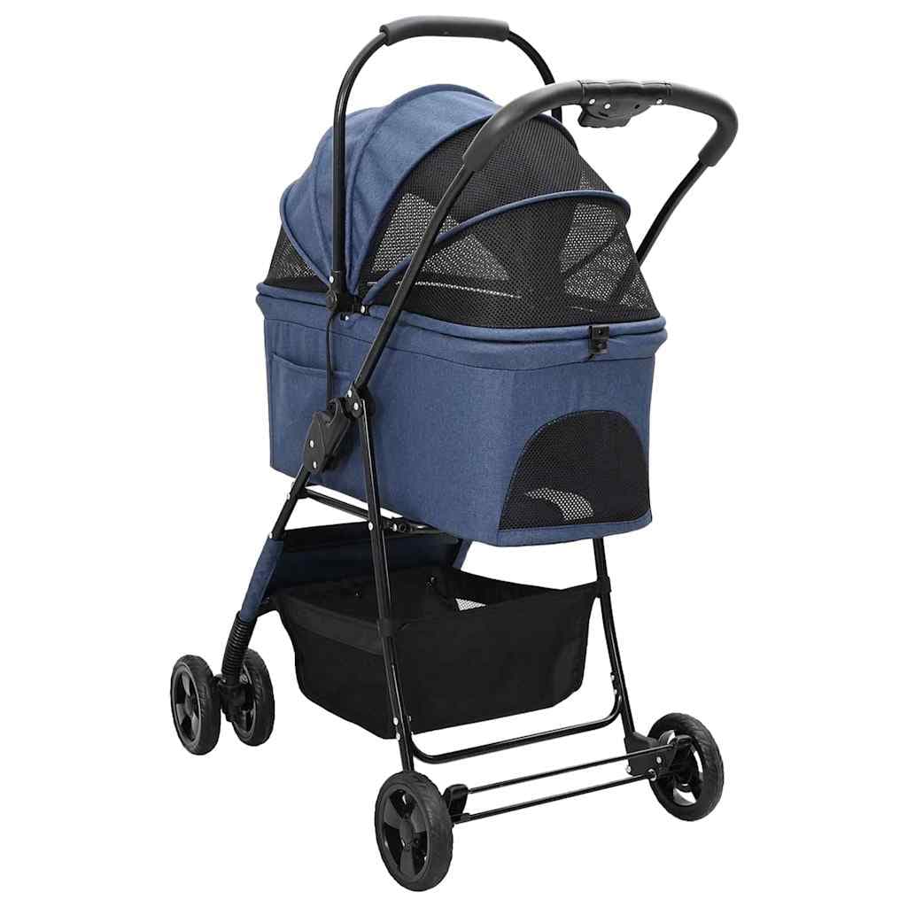 Passeggino pieghevole per animali Blu 81 x 47 x 99 cm — miniatura 8 di 13
