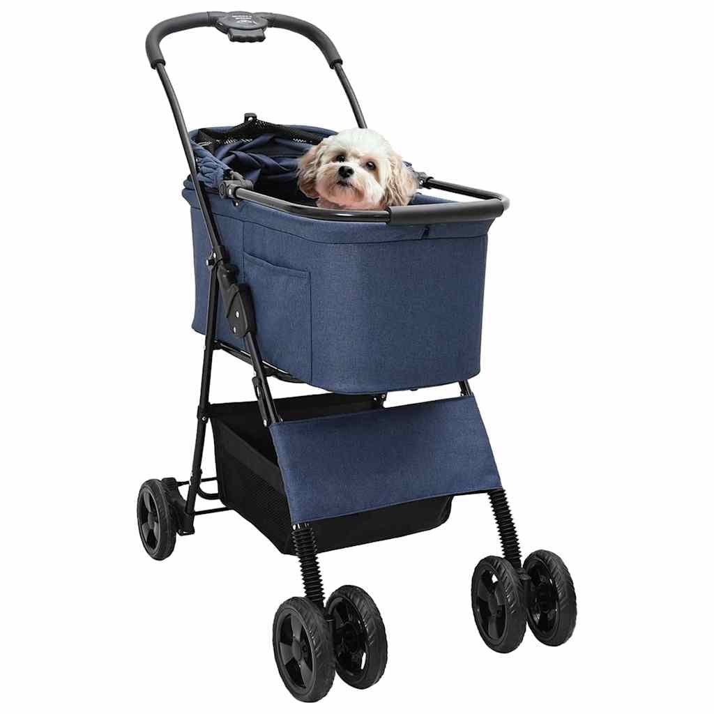 Passeggino pieghevole per animali Blu 81 x 47 x 99 cm — miniatura 2 di 13