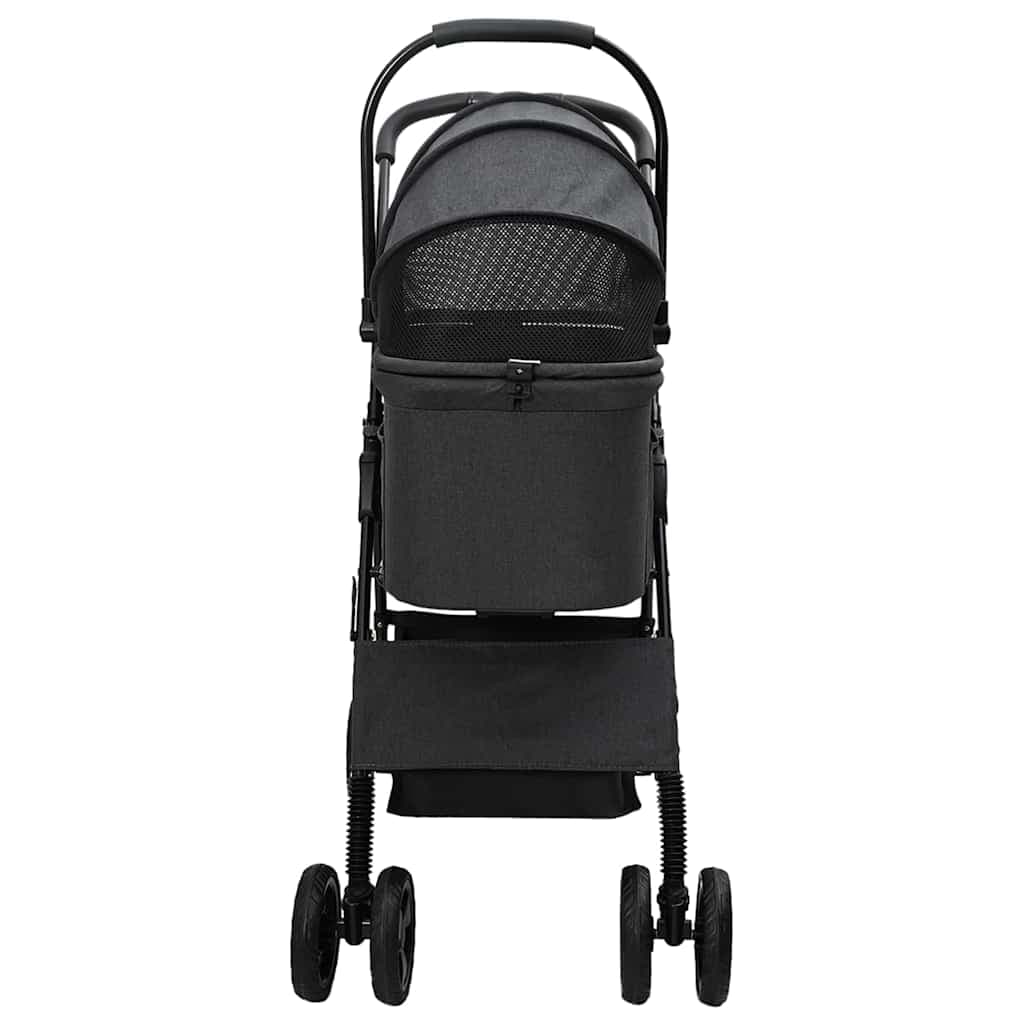 Passeggino pieghevole per animali Nero 81 x 47 x 99 cm — miniatura 6 di 13