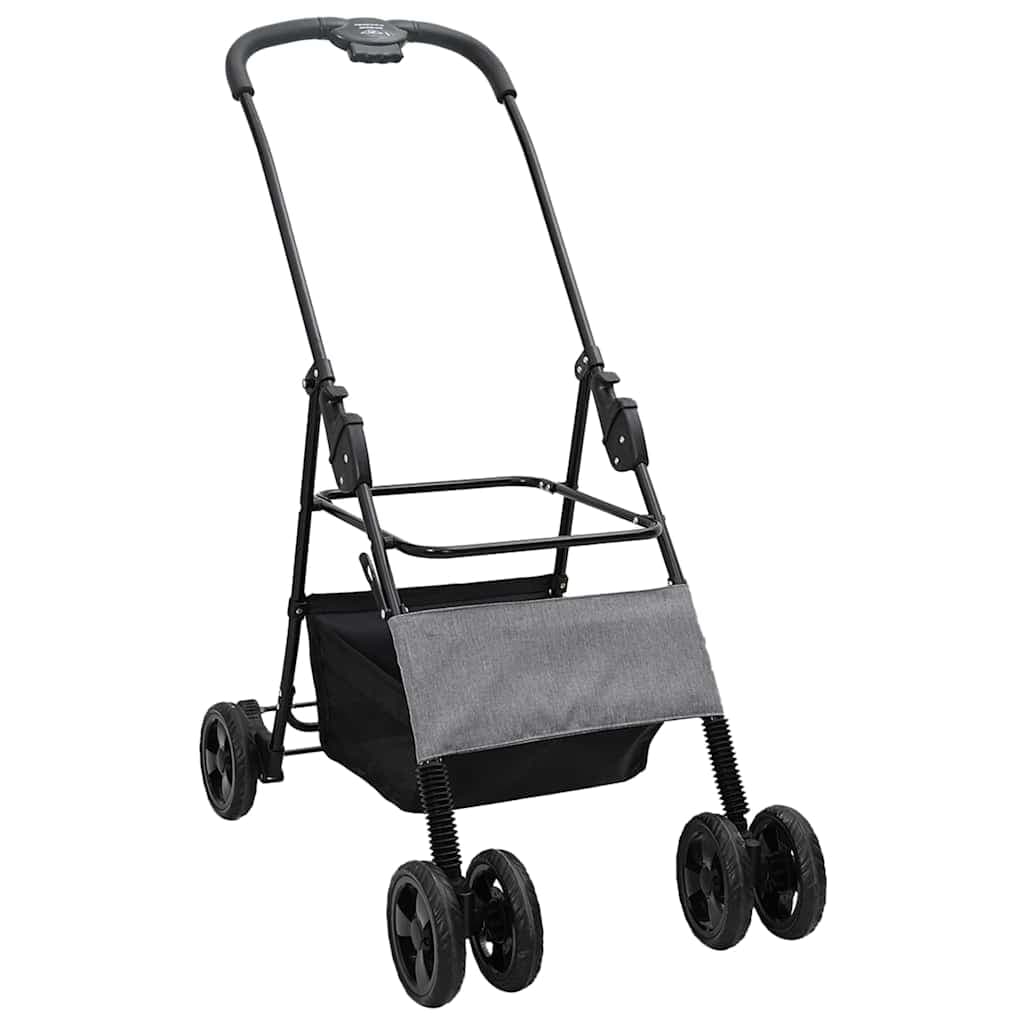 Passeggino pieghevole per animali Grigio 81 x 47 x 99 cm — miniatura 4 di 13