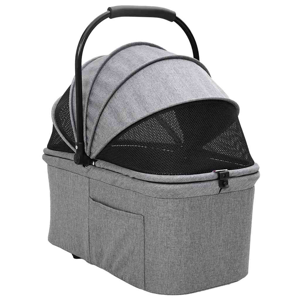 Passeggino pieghevole per animali Grigio 81 x 47 x 99 cm — miniatura 5 di 13