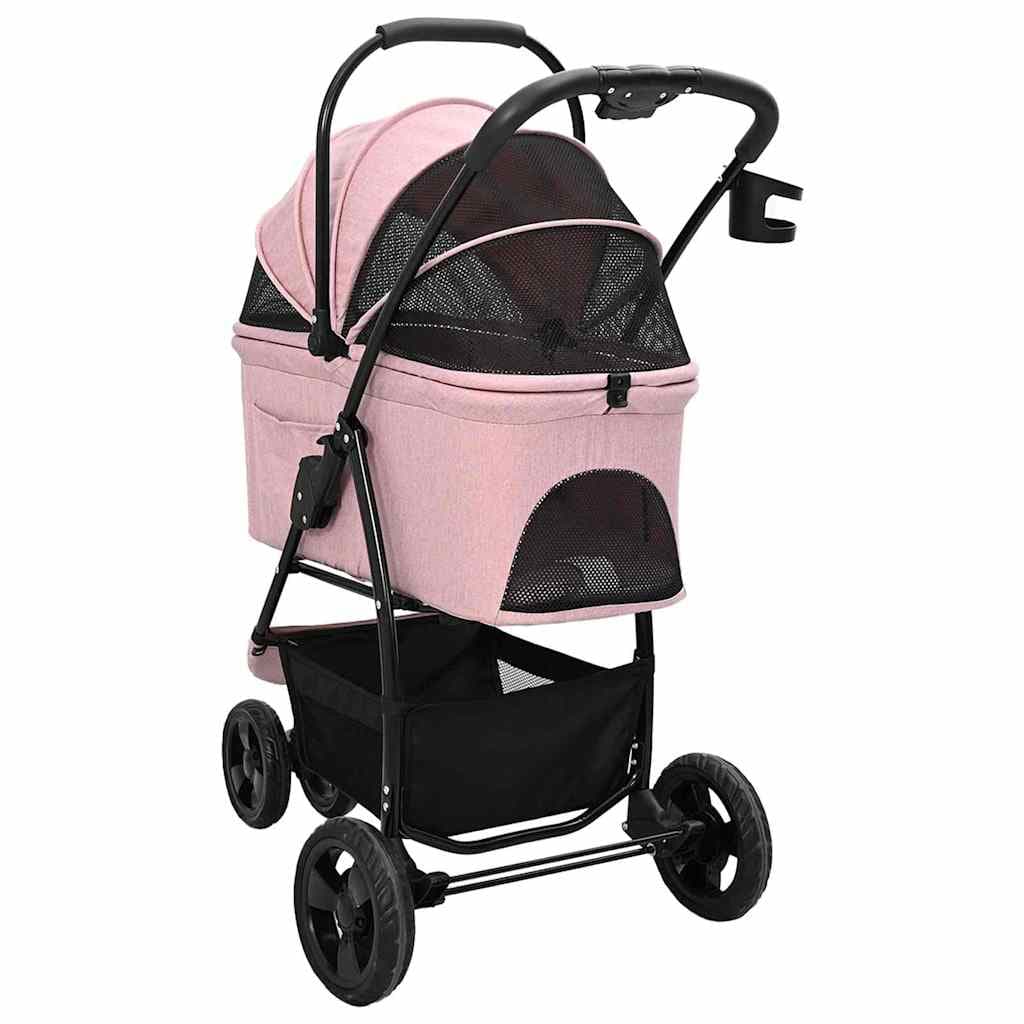 Passeggino pieghevole per animali Rosa 78 x 54 x 101 cm — miniatura 9 di 15