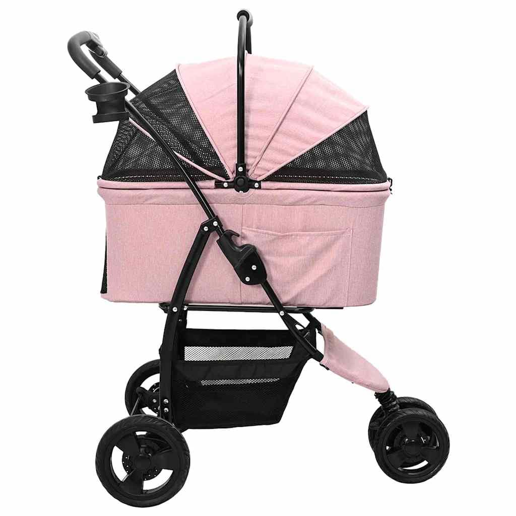 Passeggino pieghevole per animali Rosa 78 x 54 x 101 cm — miniatura 8 di 15